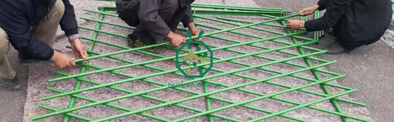 Garden Lawn Iron Bamboo Fence Assembly