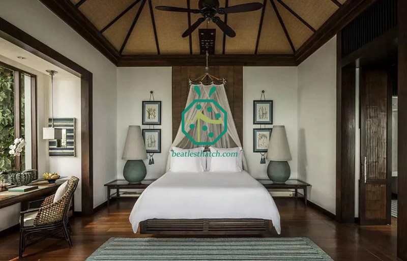 Artificial palm leaf weave mat for villa ceiling decoration