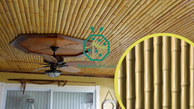 Plastic bamboo panel ceiling for home interior design