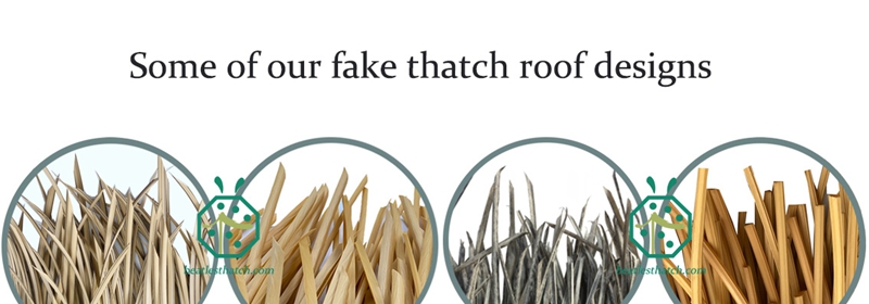 Some fake thatch roof designs for zoological park wooden shed construction