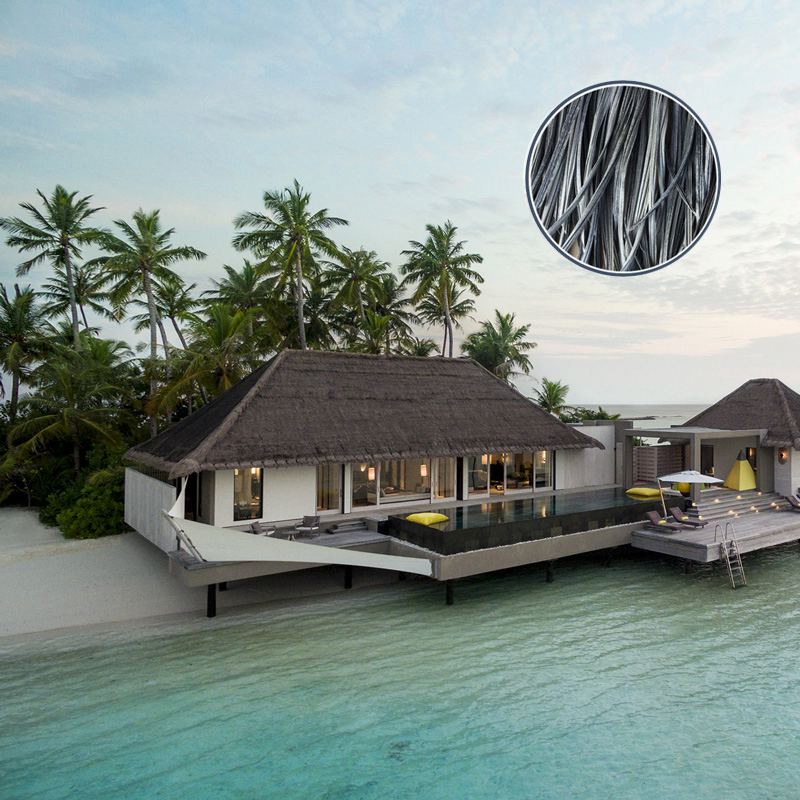 Nhà tranh mái tranh nhân tạo Maldives cho phòng khách
