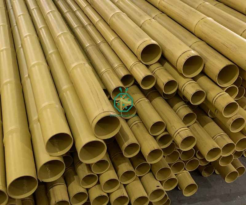 Our plastic bamboo pole products in warehouse Our plastic bamboo pole products in warehouse
