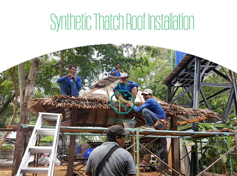 DIY synthetic thatch roof installation for gazebo, tiki hut, palapa, bungalow and cottage