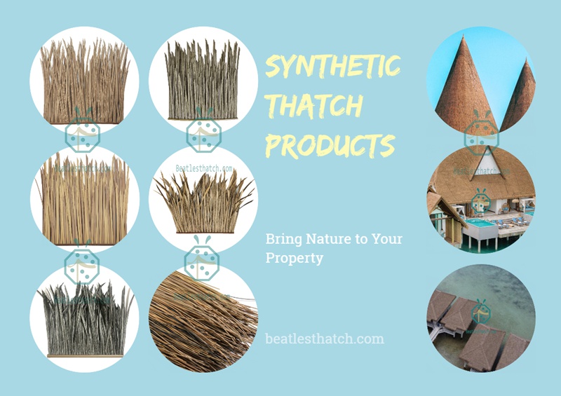 High quality synthetic tiki hut thatch roof for sale to USA market High quality synthetic tiki hut thatch roof for sale to USA market