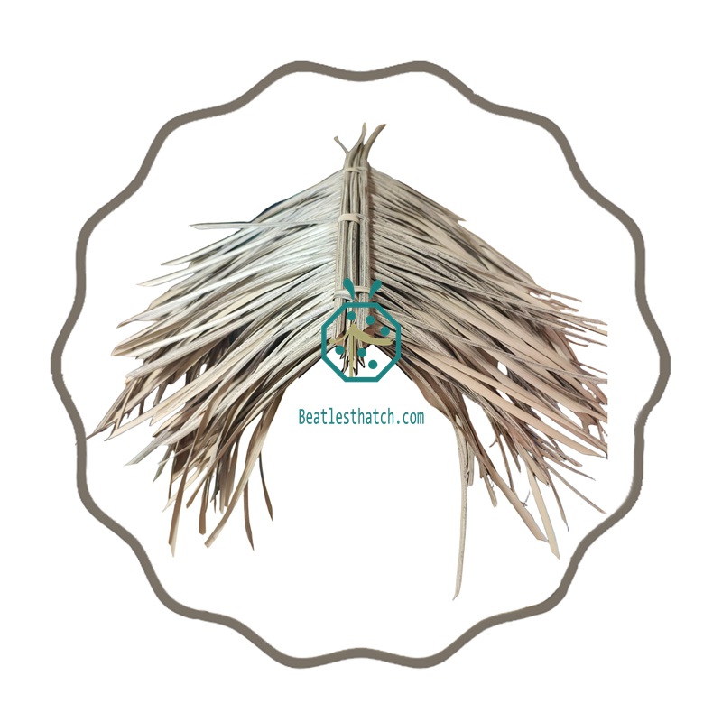 Artificial reed thatch roof ridge tiles