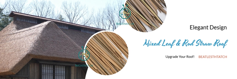 High-end Luxury Resort Commercial Projects by Mixed Leaf & Rod Artificial Straw Roof