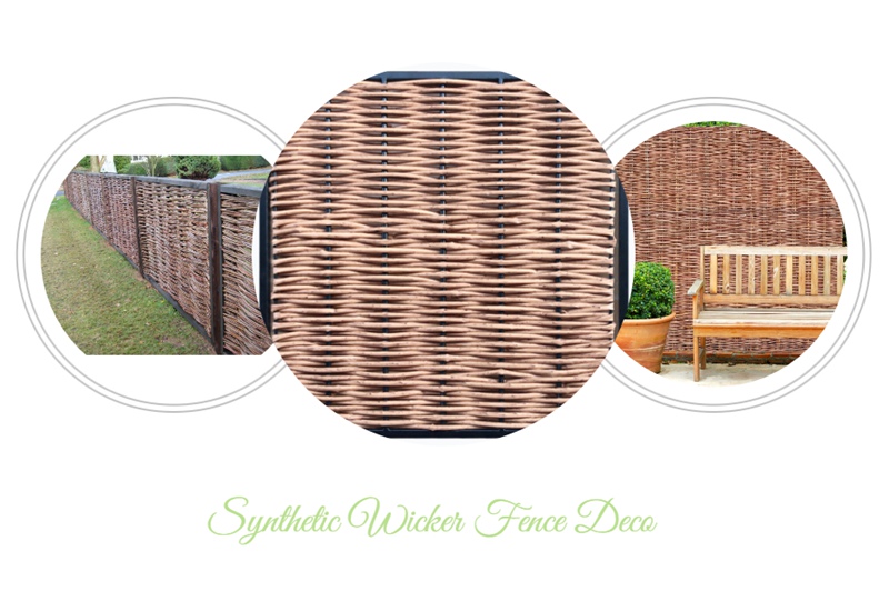 Artificial wicker woven fence panel for garden landscape design Artificial wicker woven fence panel for garden landscape design