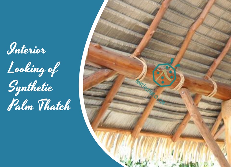 Interior View Of Rain Proof Fake Palm Thatch Roof For Wooden Shelter Structure Interior View Of Rain Proof Fake Palm Thatch Roof For Wooden Shelter Structure