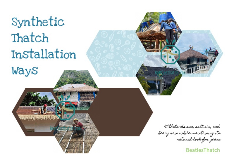 Palapa projects with synthetic thatched roof materials Palapa projects with synthetic thatched roof materials