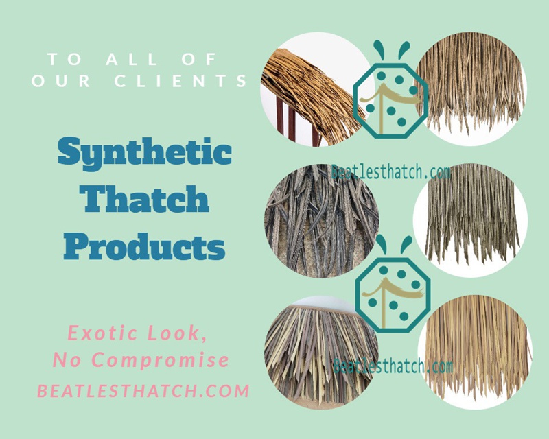 Some Synthetic Makuti Thatch Roofing for UK Cottage Roof Construction Some Synthetic Makuti Thatch Roofing for UK Cottage Roof Construction