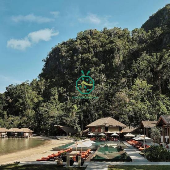Eco-friendly Artificial Alang Alang Thatch Roofing for Beach Bar Construction