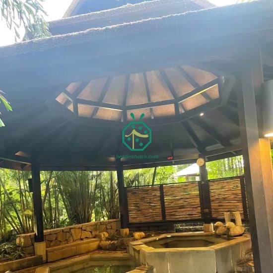 Municipal Park Landscape Design Plastic Straw Thatch Roofing
