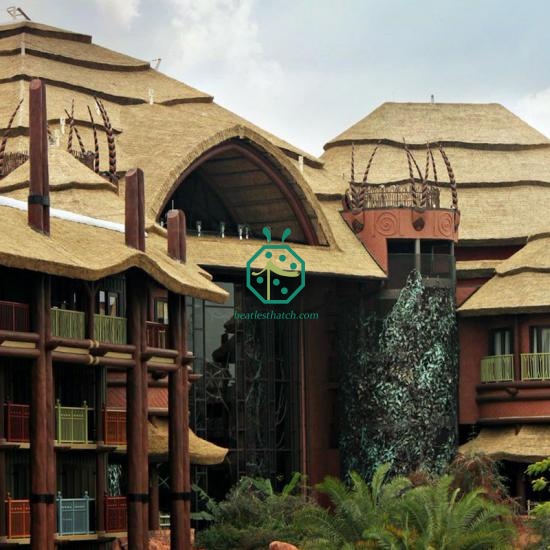 Municipal Park Landscape Design Plastic Straw Thatch Roofing