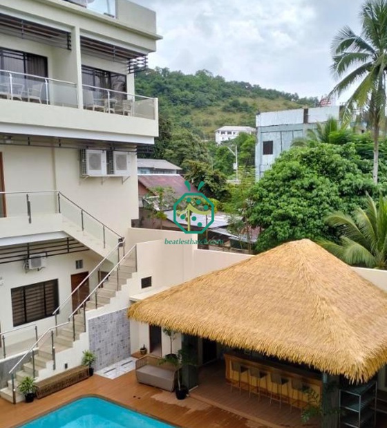 Philippines Coron Island Coffee Bar Dự án mái nhà cọ Nipa Palm Thatch