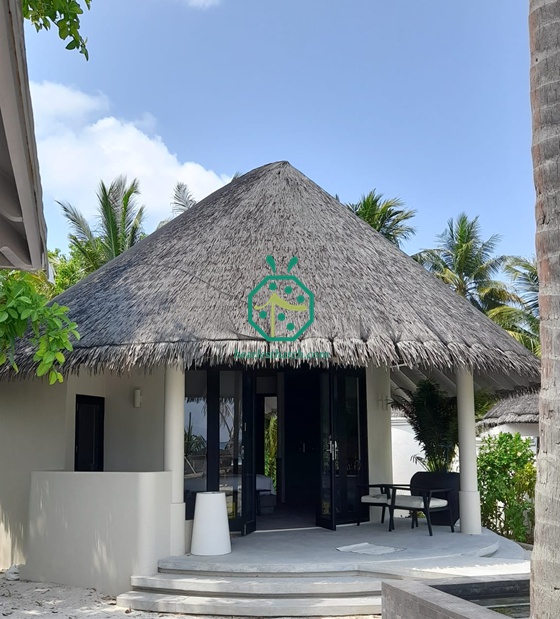 Biệt thự mô phỏng bãi biển nghỉ dưỡng Maldives Mái nhà bằng vật liệu tổng hợp Cadjan