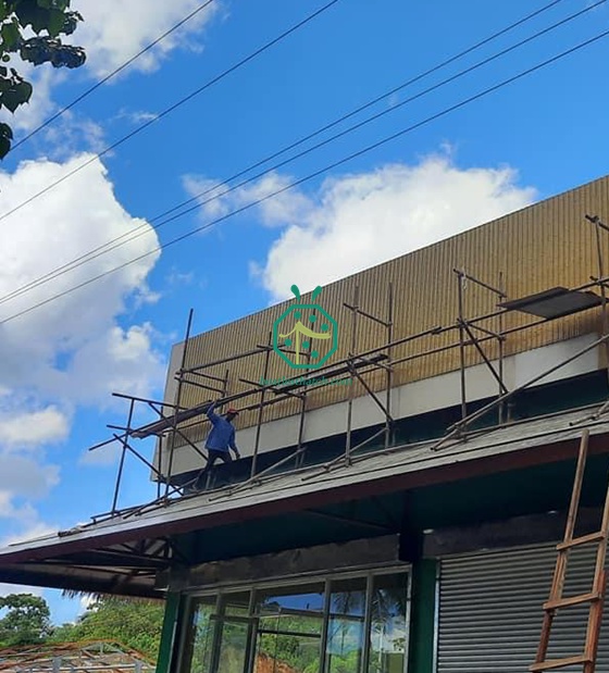 Bảng điều khiển tre bằng nhựa để trang trí siêu thị ở Philippines
