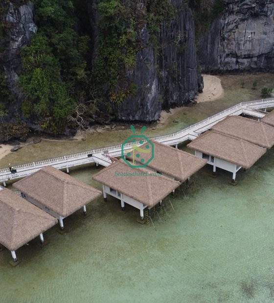 Mái lợp bằng rơm nhân tạo cho khách sạn Palawan Resort