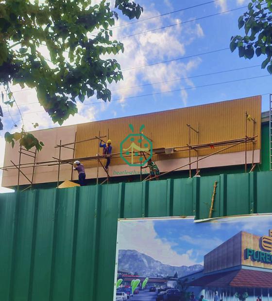 Bảng điều khiển tre bằng nhựa để trang trí siêu thị ở Philippines