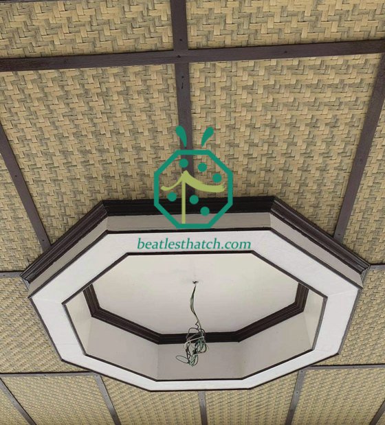 bảng điều khiển tre đan nhân tạo để trang trí trần nhà hàng ở đất nước bắc bình dương